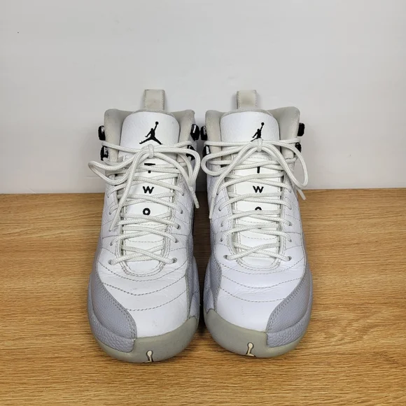 Nike Boys Air Jordan 12 510815-108 White Basketball Shoes Sneakers Size 4.5Y - Picture 5 of 9